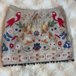 Altar'd State Red and Blue Embellished Mini Pencil Skirt